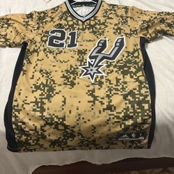 New Tim Duncan Digital Camo Adidas Jersey 