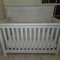 White Wooden Crib