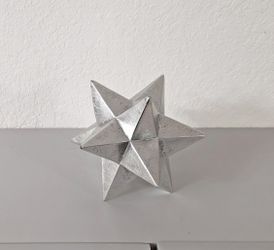 Home Decor Moroccan Style Star Sculpture In Silver Leaf