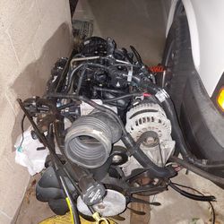 V8 engine and transmission