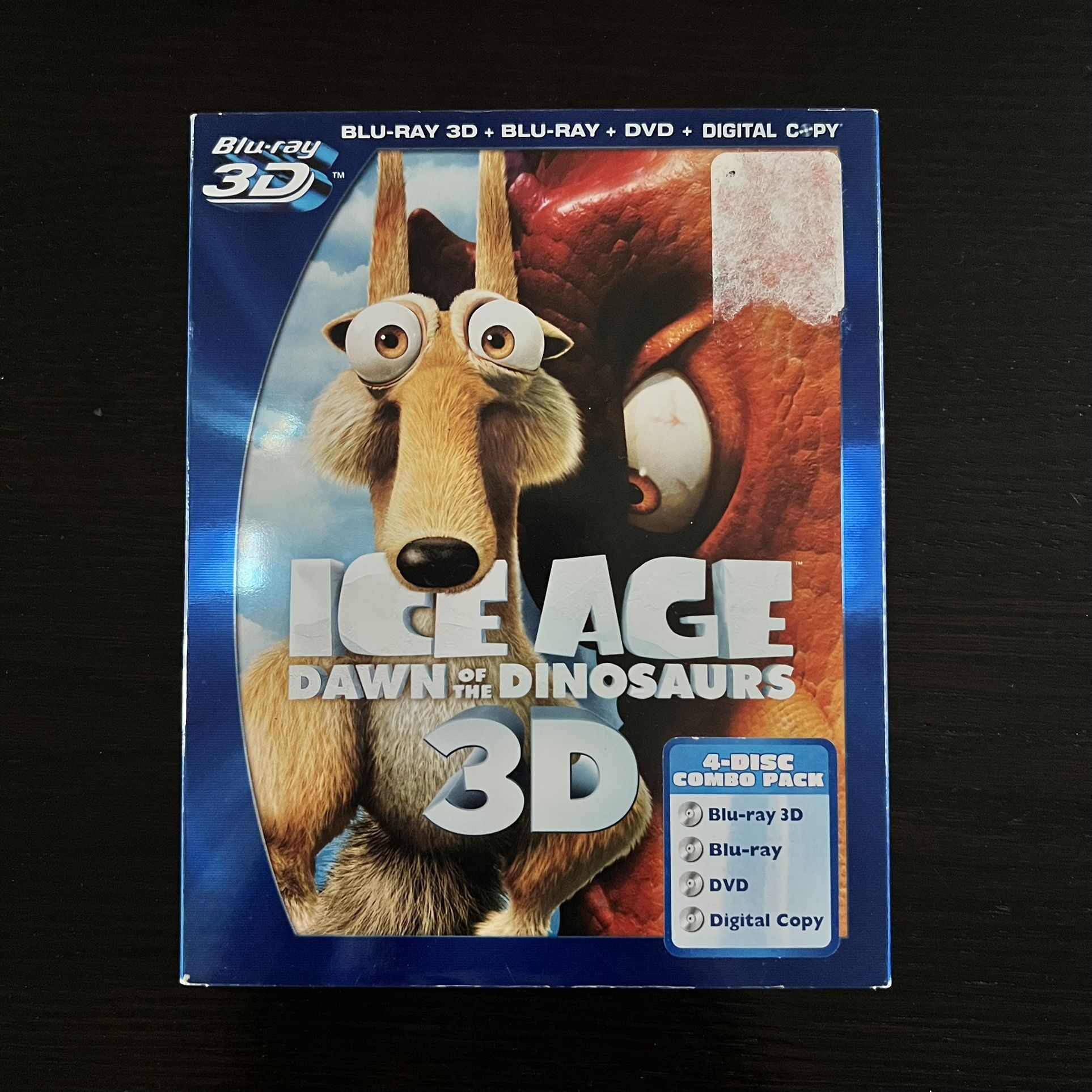 Ice Age Dawn of the Dinosaurs 3D Blu-Ray, Blu-Ray, DVD & Digital Movies w/ Slipcover