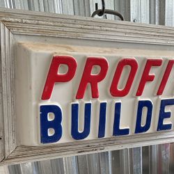 Antique PROFIT BUILDER Lighted Sign