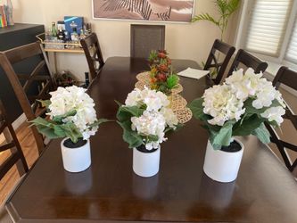 Faux Hydrangea Tabletop Floral Arrangement