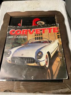 Corvette calendar from 1991 for collectors or framed corvette  make offer