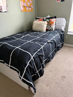 Ikea(SLÄKT) Bed frame with pull-out bed + storage, white, Twin