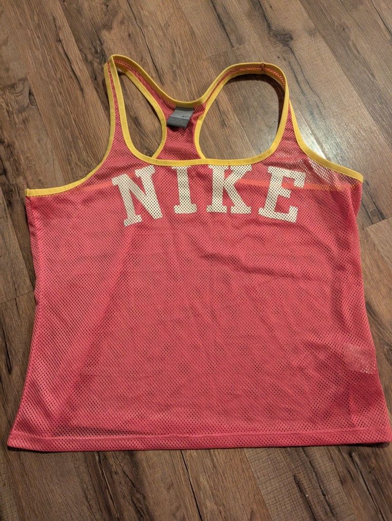 Nike Y2K Women's Pink Mesh Racerback XL Tank Top