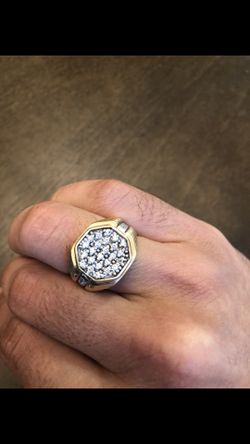 10K Yellow and White Gold Ring 1/2 CT. Diamond