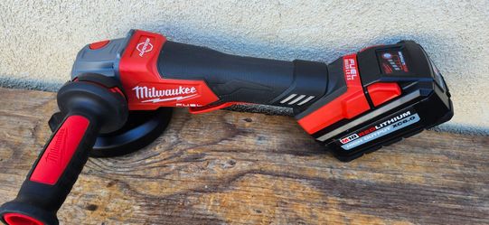 Milwaukee grinder rapid stop m18 fuel tool battery 6ah