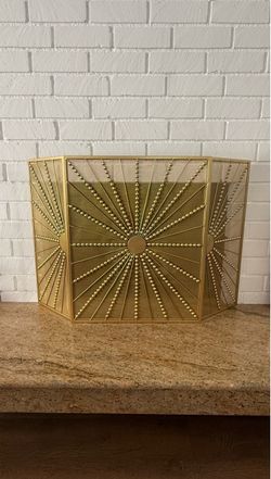 Gold Fireplace Screen