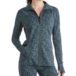 Ladies Active Everyday Jacket Full Zip Textured Stretchy Pockets NEW S Thumbhole