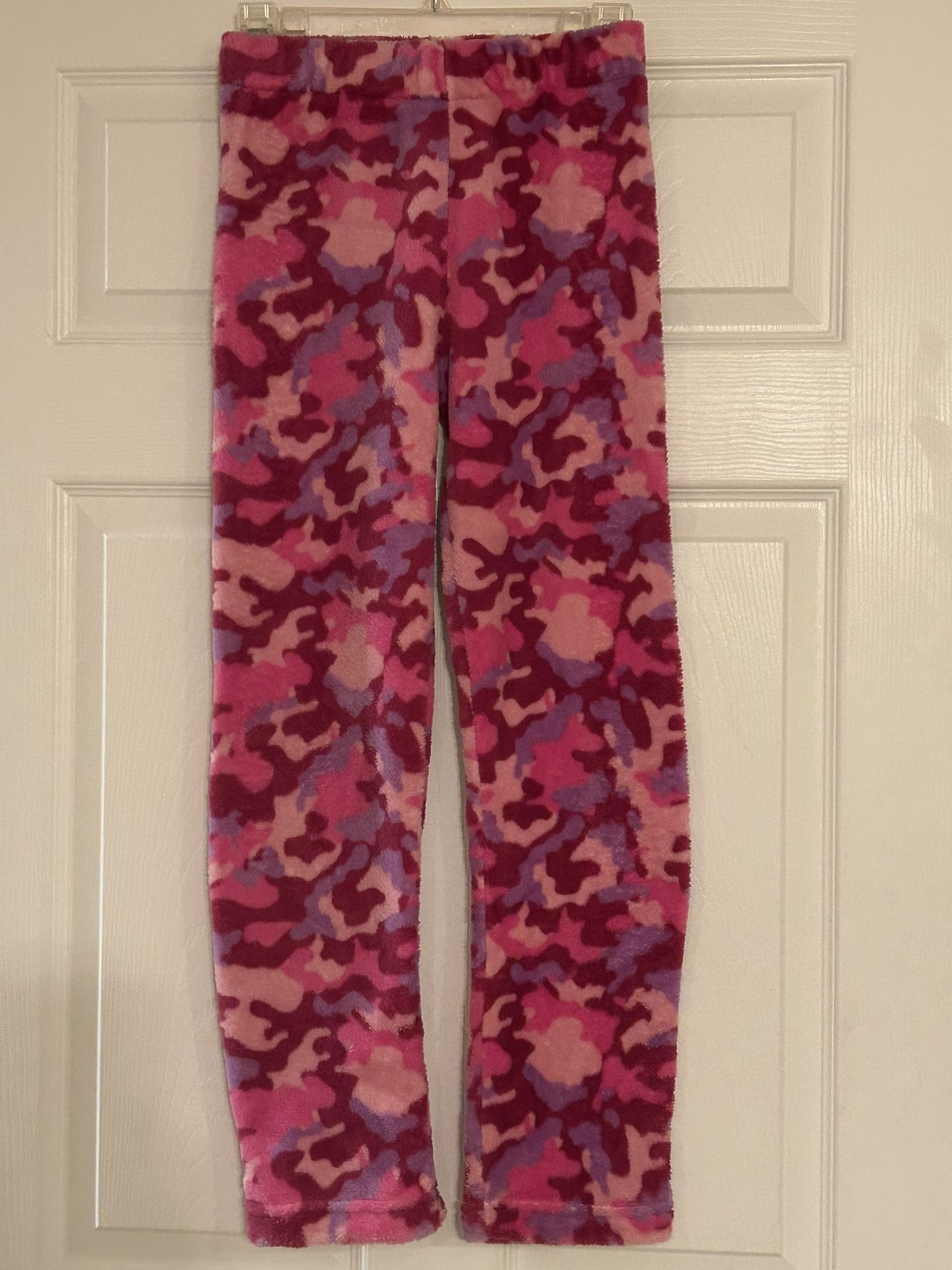 Bass Pro Shop Girls Size Large Pink Camo Plush Fleece PJ Lounge Pants