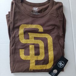 Padres XXL 47 Brand Men's Brown Expresso Short Sleeve Tee