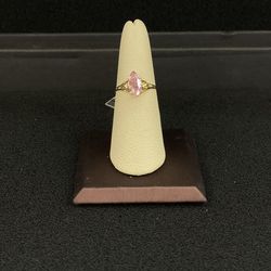 14k Ring with pink stone