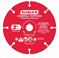 DIABLO 3 in. Carbide Grit Multi-Material Cut-Off Wheel