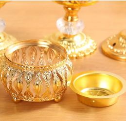 1pc Golden Middle Eastern Metal Incense Holder