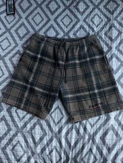 Supreme Plaid Sweatshorts Brown Size Medium SS21