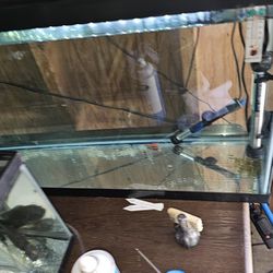 55 Gal Fish Tank/ Aquarium With Extras