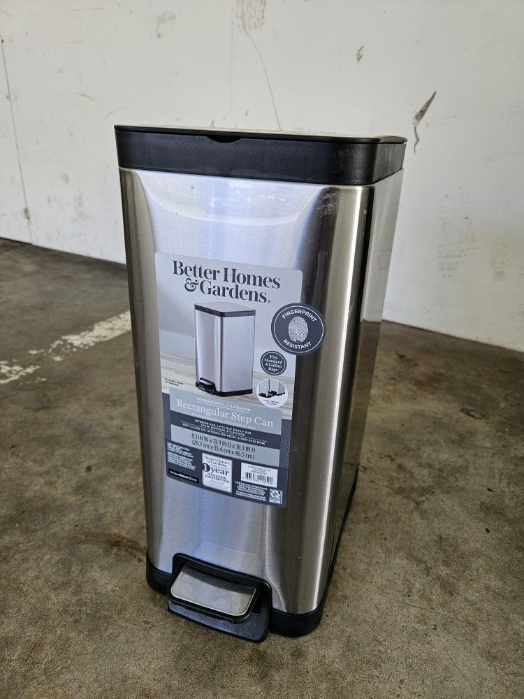 Better Homes & Gardens 3.9 Gallon Stainless Steel Kitchen Trash Can