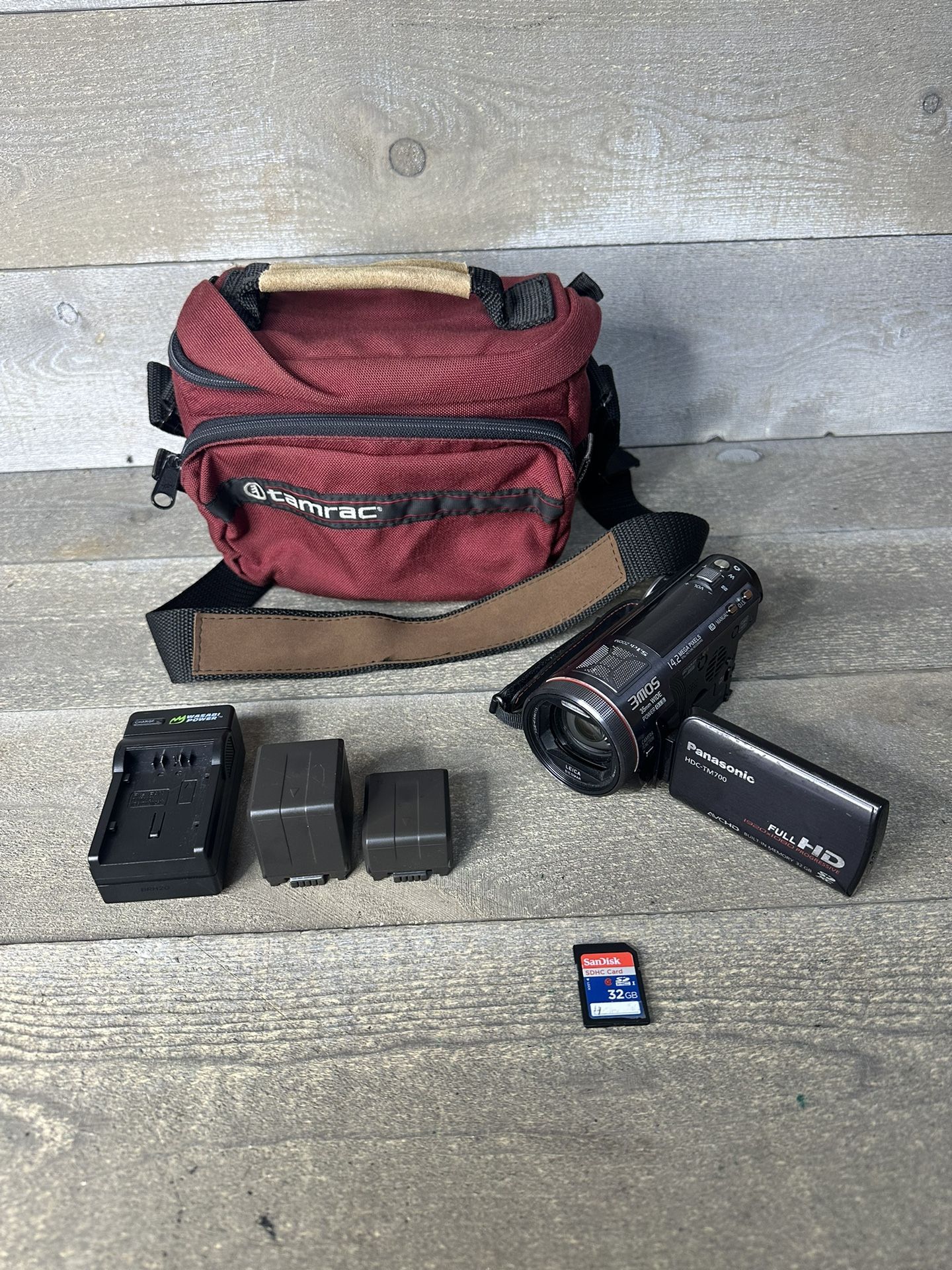 Panasonic HDC-TM700 Digital Video Camera With Charger 2 Batteries Soft Case