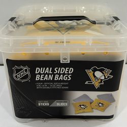 Pittsburgh Penguins Corn Hole Dual Side Bean Bags 4 16oz New With Case