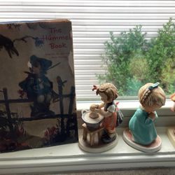 Three Original Hummel Figurines With The Hummel Book