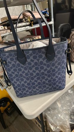 Coach Signature Tote Bag Navy Blue