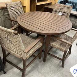 Ashley Germalia Outdoor Dining Table With 4 Chairs 