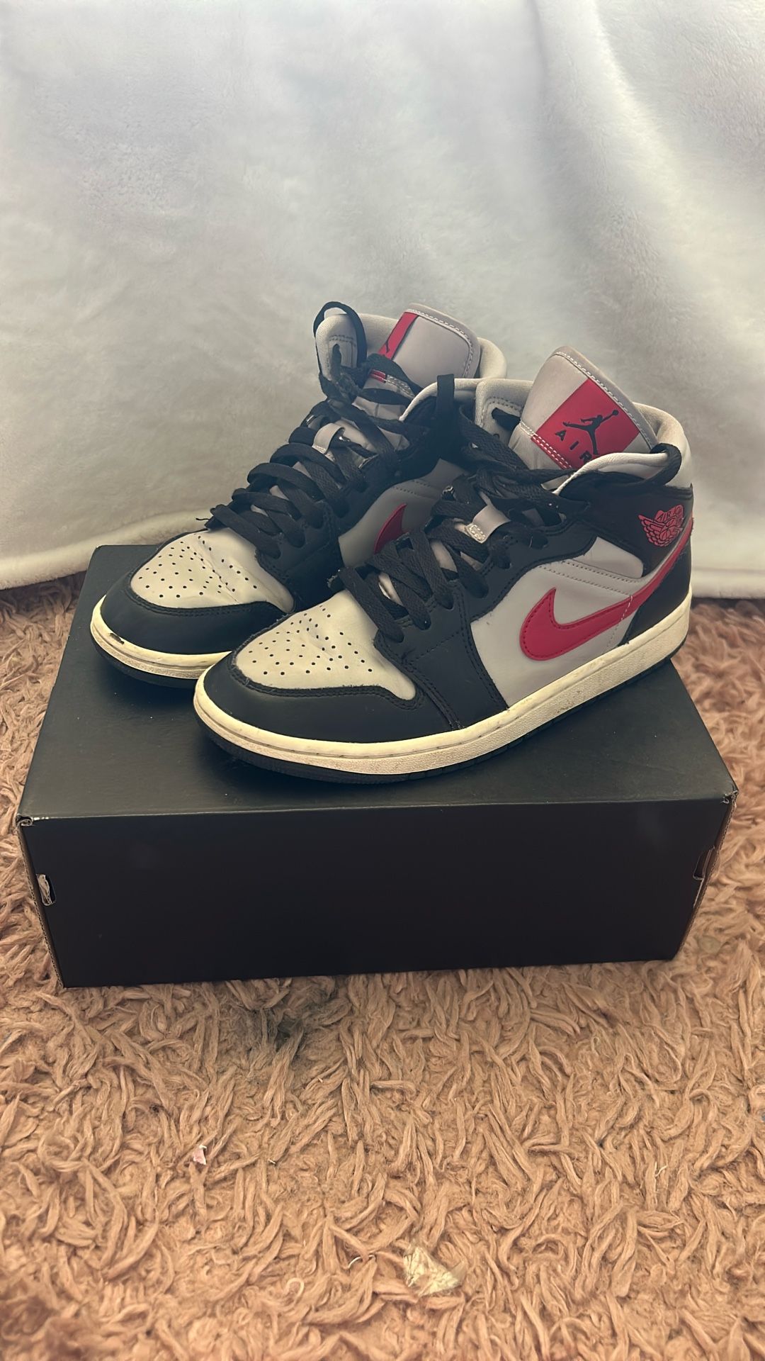 Red Grey Black Jordan’s 1