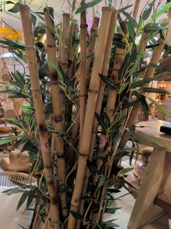 Artificial Bamboo Stalks with Leaves