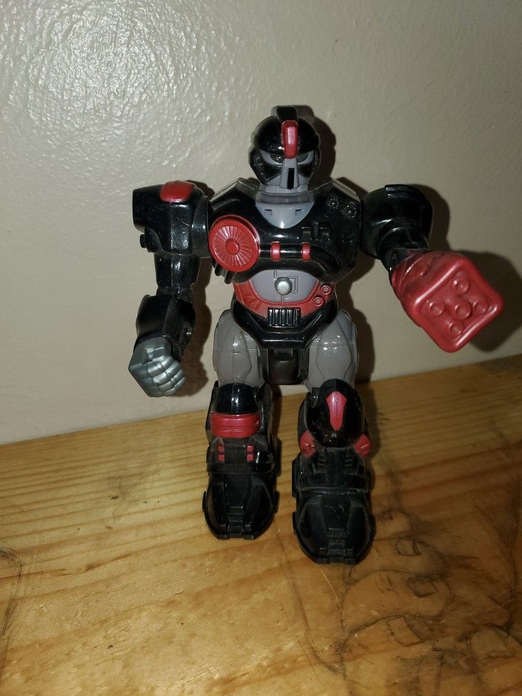 Hap-P-Kid Robot Transformer Walking Light Up Toy! Excellent Condition!