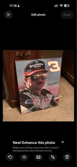 Dale Earnhardt #3 NASCAR Large Portrait Print