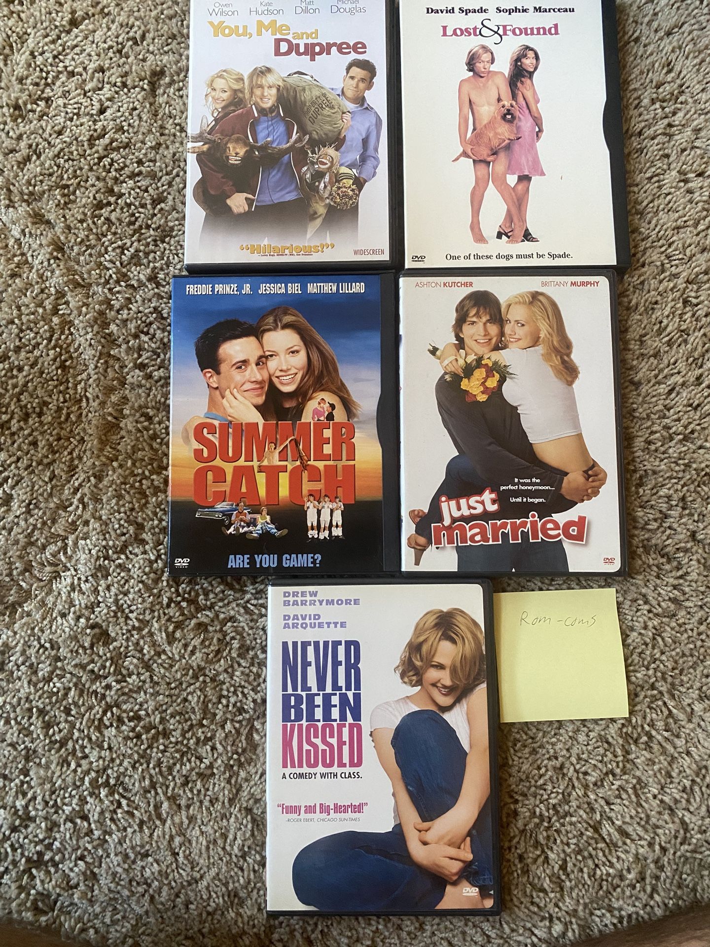 5 pack rom com movies for DVD