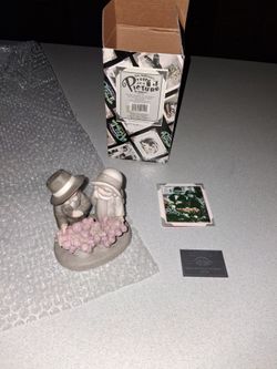 VINTAGE 1996 KIM ANDERSON'S PRETTY AS A PICTURE FIGURINE BY ENESCO YOU'RE THE BEST OF THE BUNCH GIRL AND BOY PICKING FLOWERS FROM A BUCKET IN BOX