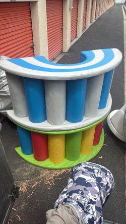 Soft play rainbow climbers
