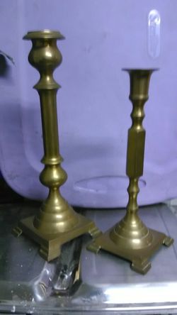 Brass candle holders