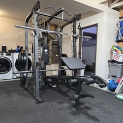 Smith Machine 2001 | Multi-Use Adj Bench | Gym Equipment | Fitness | Squat Rack | Excercise |🔴WEIGHTS AND BARBELL SOLD SEPARATELY 🔴 FREE DELIVERY 🚚