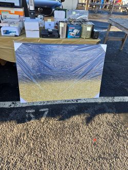 Canvas Wall Art (Blue & Gold)