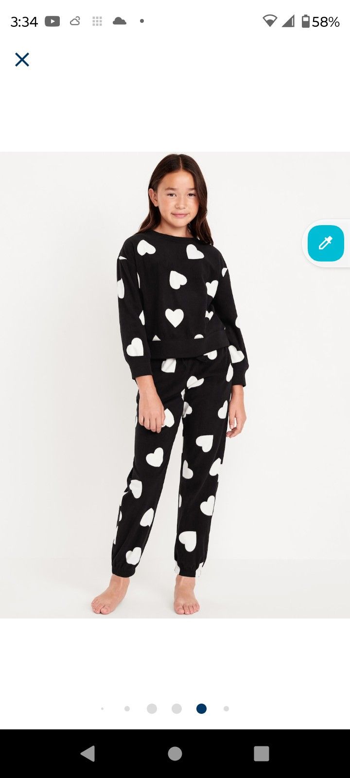 OLD NAVY-Printed Microfleece Pajama Jogger Set For Girls