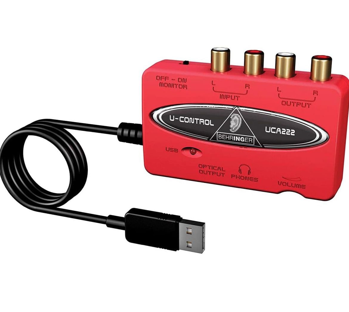 LIKE NEW: Behringer U-Control UCA222 USB Audio Interface, RCA, Optical, 3.5mm