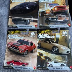 Hot Wheels Fast and Furious Premium 25th Anniversary set of 4