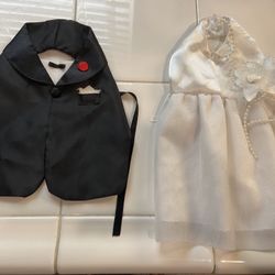 Bride and Groom Wine Bottle Covers