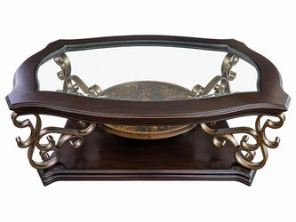 Coaster Living Room Laney 1-Shelf Glass Top Rectangular Coffee Table