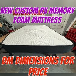 NEW CUSTOM RV MEMORY FOAM MATTRESS 