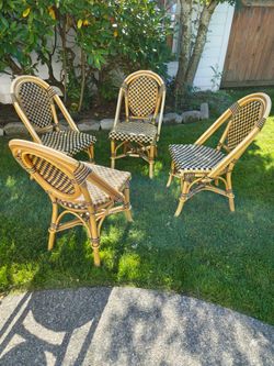 Rattan Bistro Style Chairs