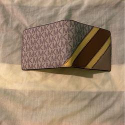 New Yellow Light Brown Michael kors  Men’s Bi-fold Wallet