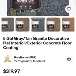 5 Gal BEHR PREMIUM Decorative Flat Interior/Exterior Concrete Floor Coating Grey