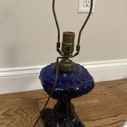 Antique Blue Cobalt Lamp