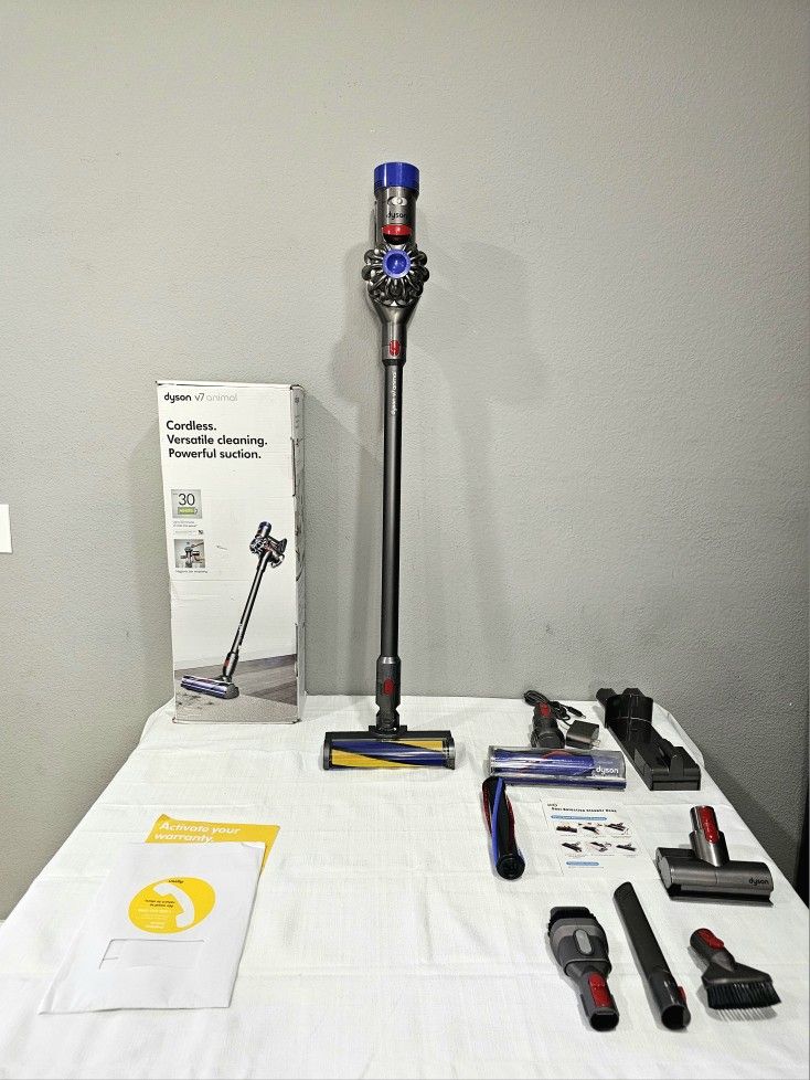 dyson v7 animal cordless stick vacuum laser cleaning head entire set