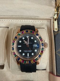 Reloj lujo rosa automático