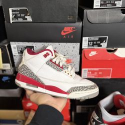 Jordan Cardinal 3s size 8 USED 